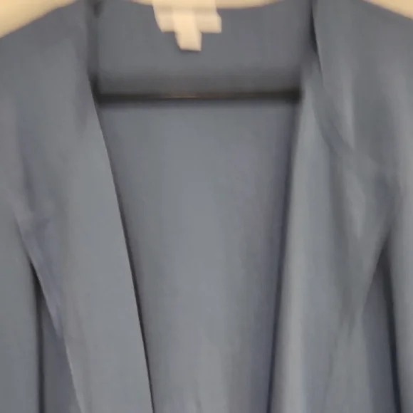 Women's Blue Open Front Cardigan - Picture 4 of 6